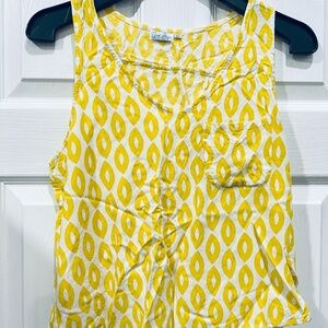 Ava Sky yellow geo woman's tank sz XS mommy & me matching